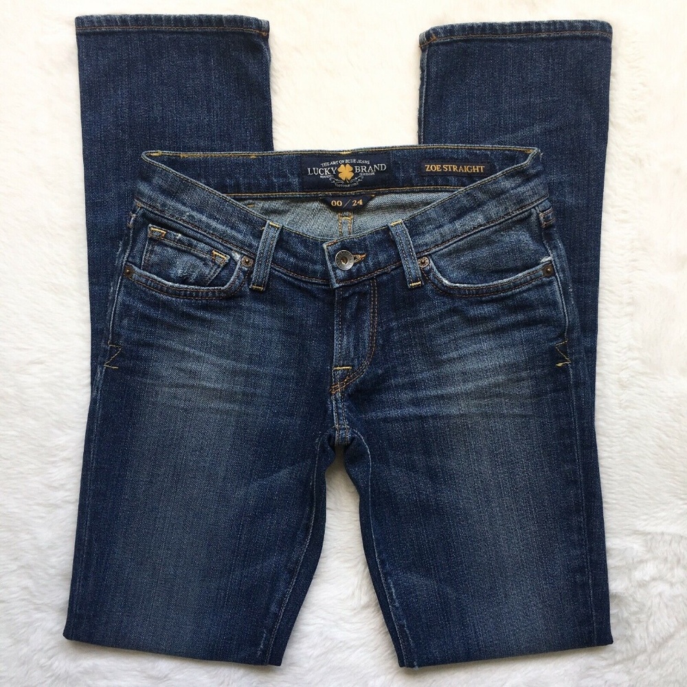 Lucky Brand Zoe Straight Ol Pura Vida Wash Jeans
